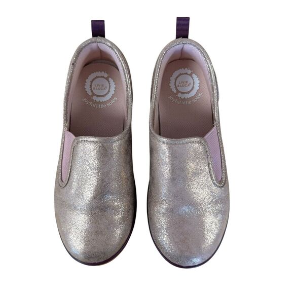Livie & Luca Ridge ECO Rose Pink Metallic Slip On Sneaker Shoes Nice Size 2 EUC - Picture 1 of 9
